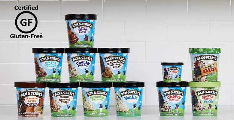 בן אנד ג׳ריס הודיעה על סימון גלידות ללא גלוטן. צילום: יח״צ